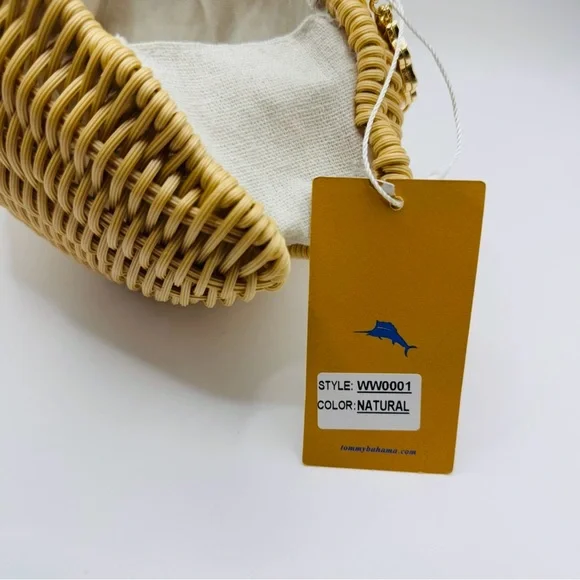 Tommy Bahama TikTok Viral Wicker Clam Shell Purse New With Tags WW0001 - Picture 7 of 11